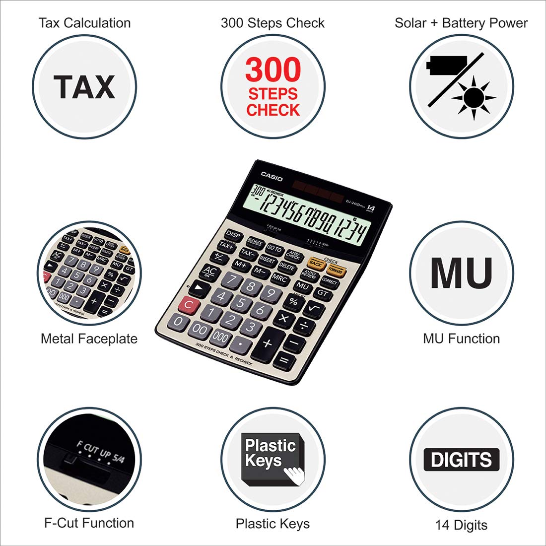 CASIO DJ-240D Plus Financial 14 Digit Calculator_1