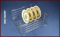 Stainless Steel Rectangular Basket Kitchen Storage Organiser 1 8 x 20 x 15 mm_0