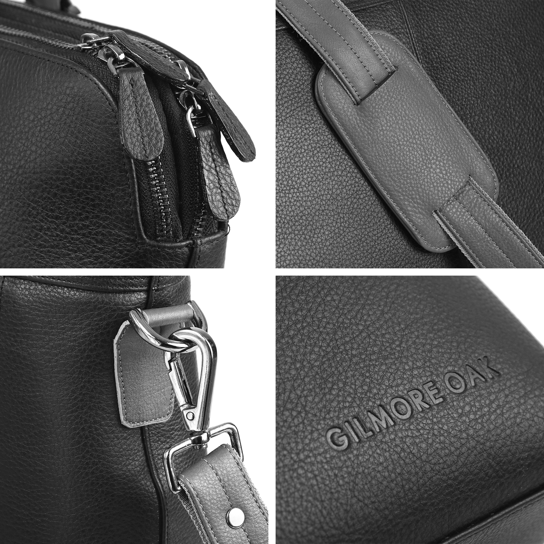 GILMORE OAK Office Bags Laptop Bag Leather Black_3