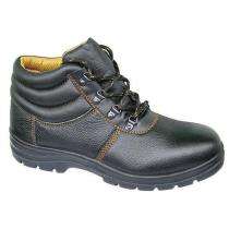 Leather Steel Toe Safety Shoes Black_0