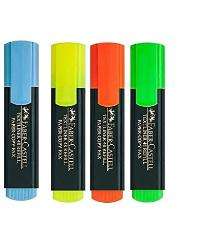 Faber Castell Highlighter Pen Pocket Chisel Green,Blue,Yellow,Orange_0