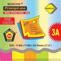 Plain 6 x 3 Inch Five Colors Sticky Notes_0