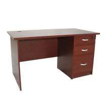 L WOOD Counter Office Tables Brown Pre Laminated Particle Wood_0