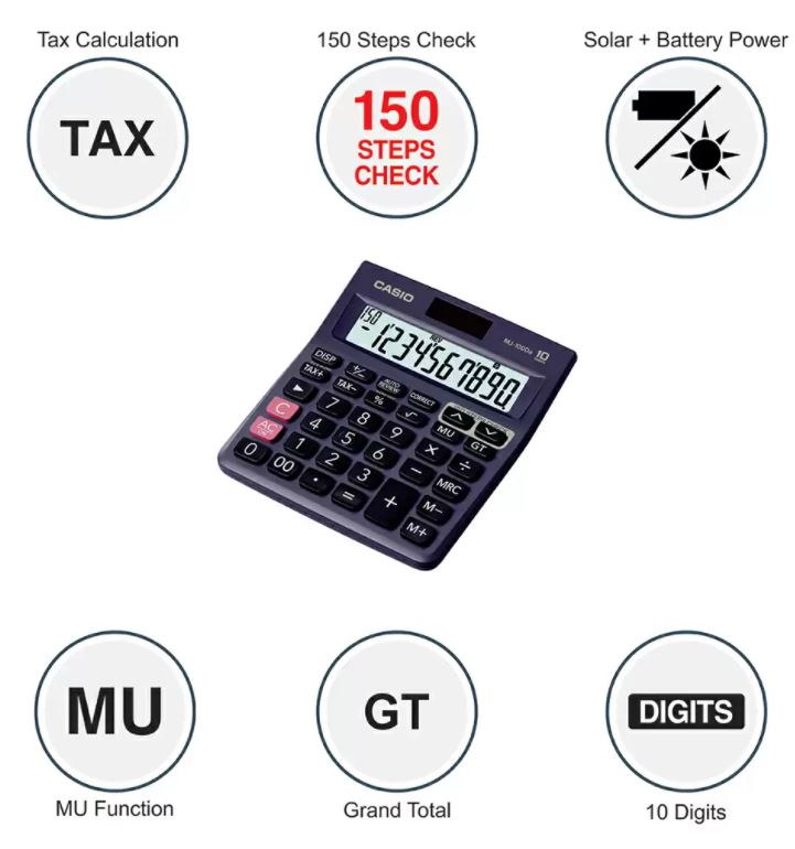 CASIO MJ-100Da Desktop 10 Digit Calculator_2