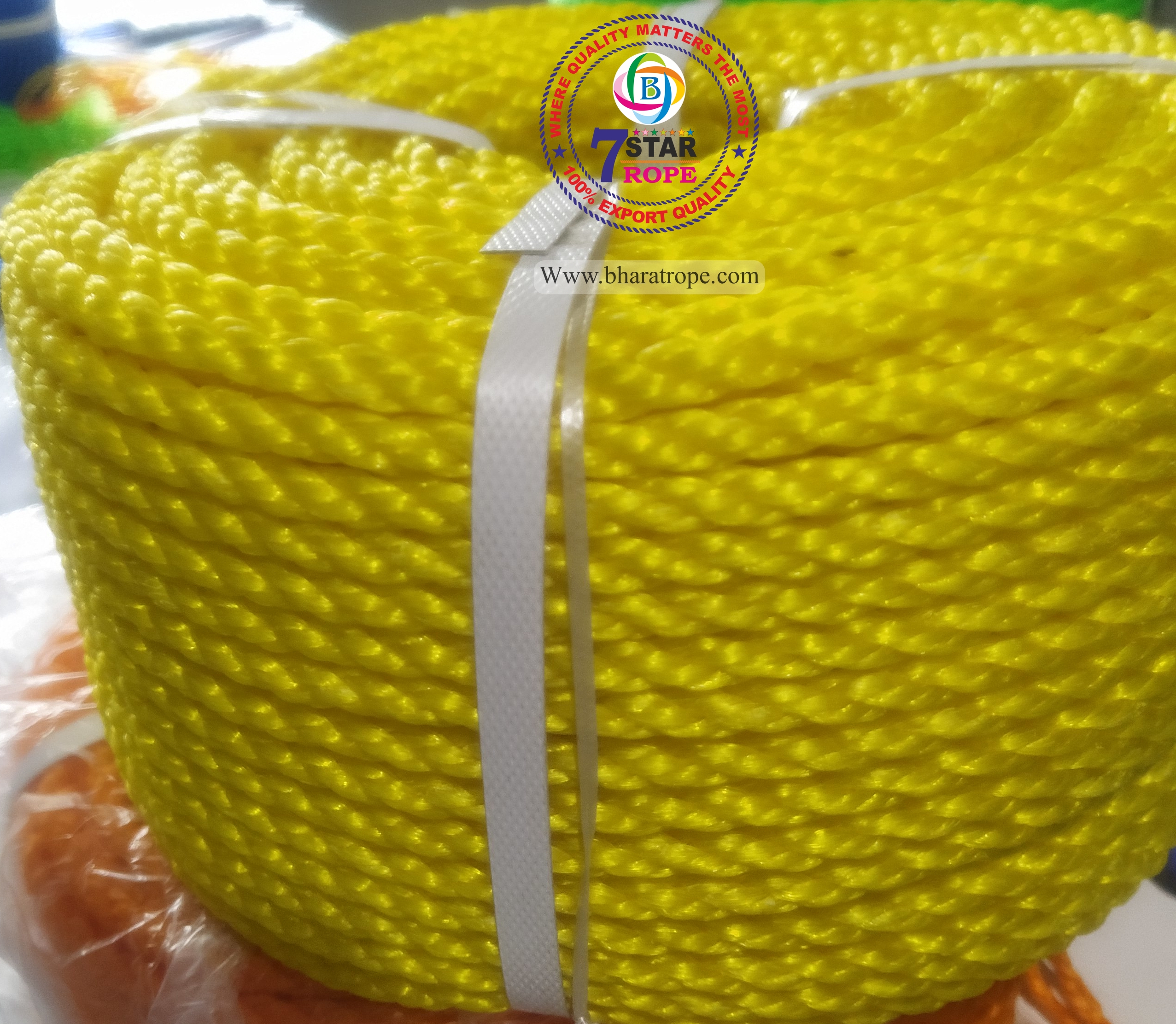 7 STAR Nylon Braided 2 - 16 mm Ropes Yellow, Green, Red, Blue_4