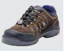 SH005 Real Leather Plain Toe Safety Shoes Brown_0