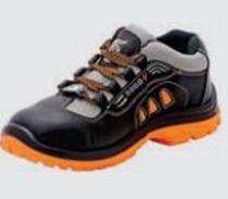 SH008 Real Leather Plain Toe Safety Shoes Black_0