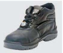 SH016 Real Leather Plain Toe Safety Shoes Black_0