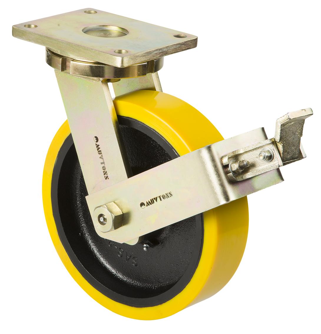 Swivel, Rigid, With Lock PU/PP/Nylon/Rubber Caster 350- 50000 kg_3
