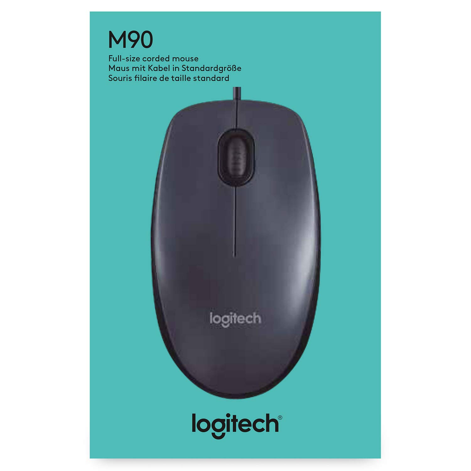 Logitech Mouse M90 Wired USB Optical ‎13 x 7.4 x 3.6 cm_3