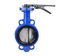 ASKI 100 mm Hand Lever Cast Iron Butterfly Valve Wafer Type_0