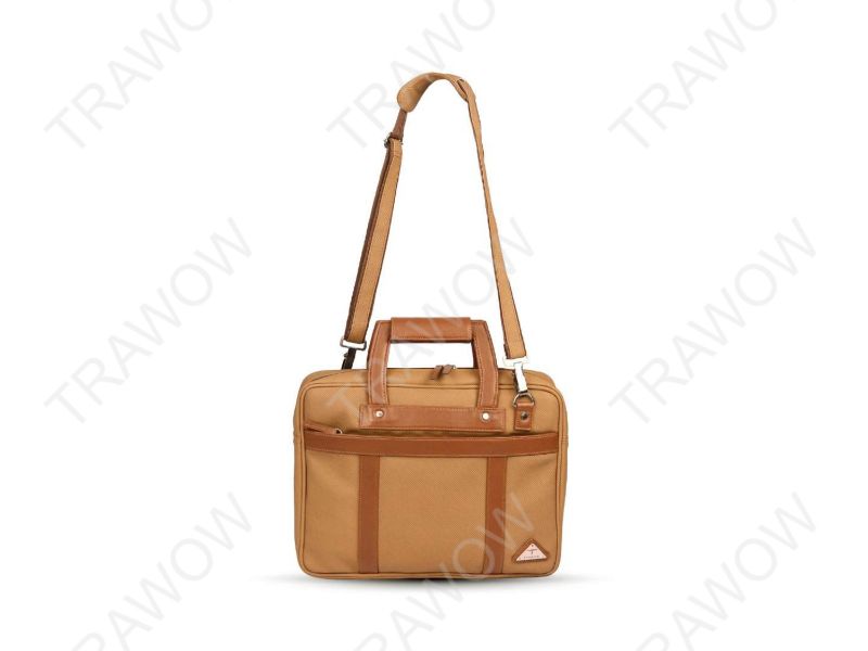 TRAWOW Office Bags Laptop Bag Faux Leather Beige_1