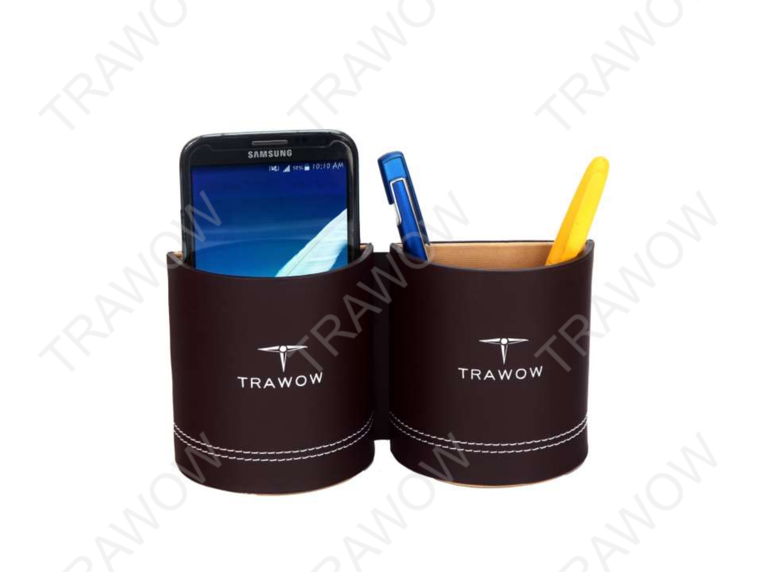 TRAWOW Desk Organizer 10*10*10 CM BROWN_1