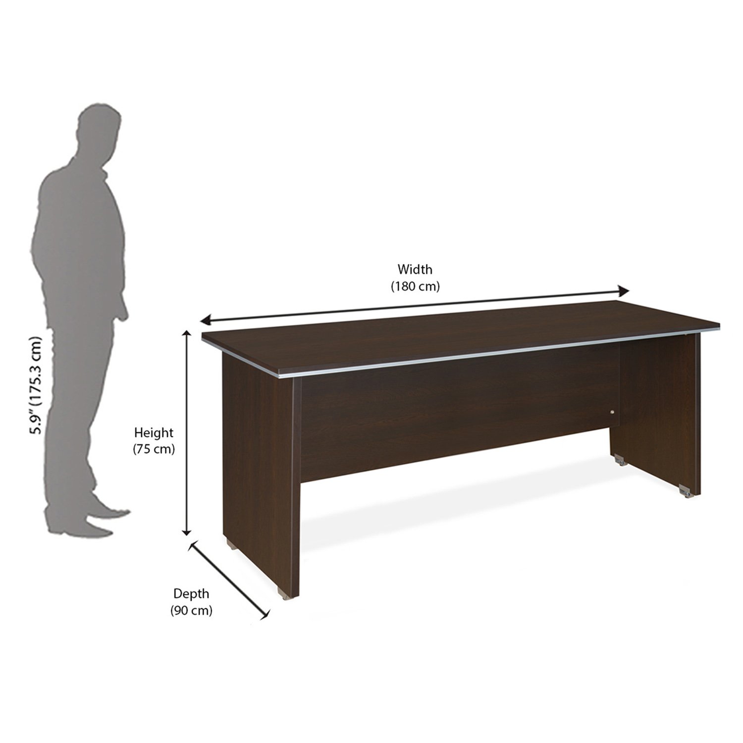Nilkamal Executive Office Tables Wenge Particle Board_2