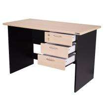 Nilkamal Executive Office Tables Maple, Black Particle Board_0