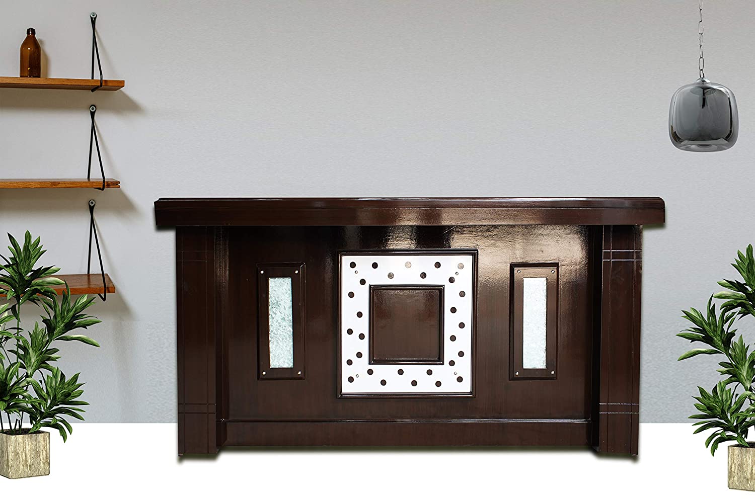 DEZINE INNOVATION Reception Office Tables Brown Wooden_1