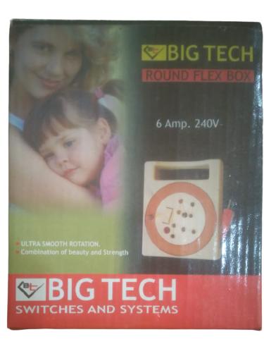 BIG TECK ROUND EX/CORD Power Strip 3 Socket Universal 5 MTR. Extension Board_1