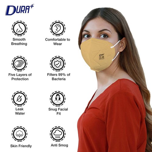 Duraplus Plain Meltblown Non Woven Nose Masks Standard Beige_1