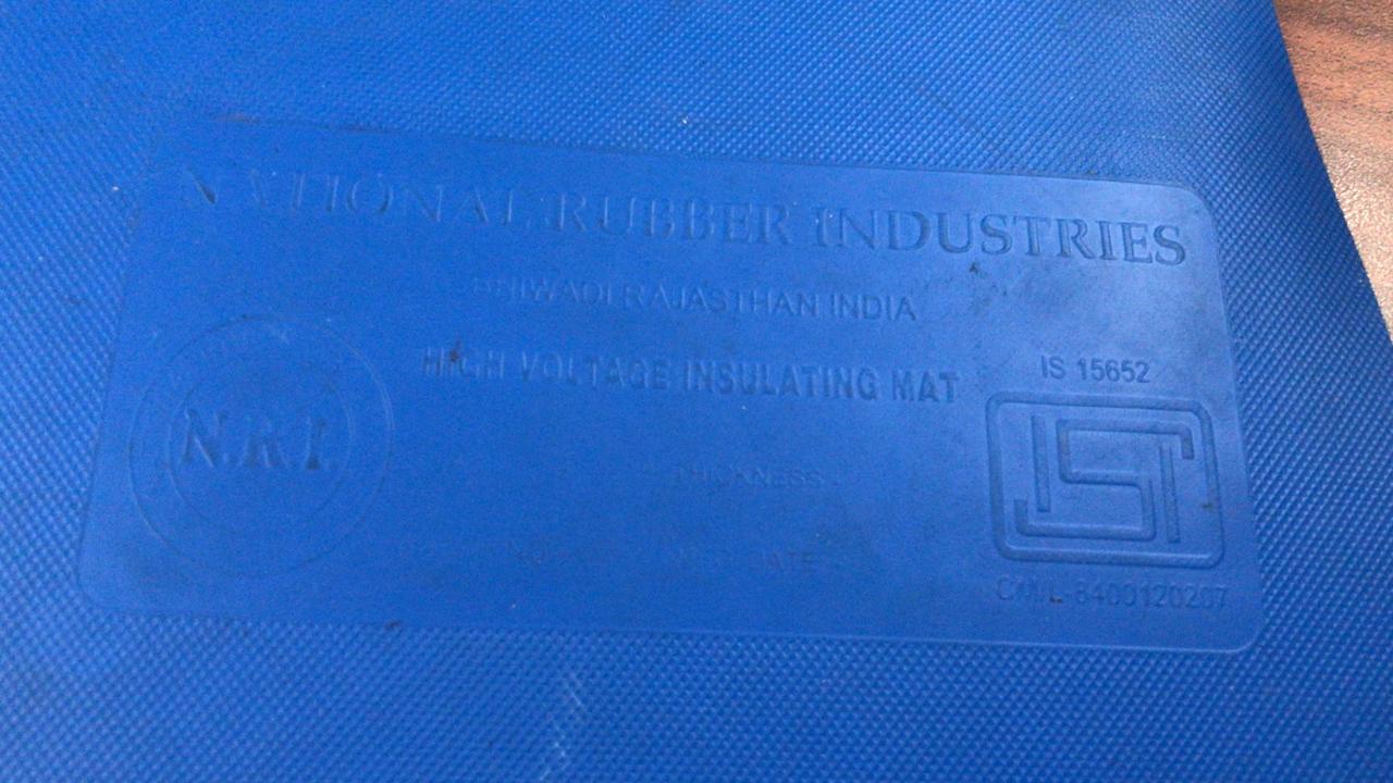 Blue, Black Electrical Rubber Mats 10 m_3