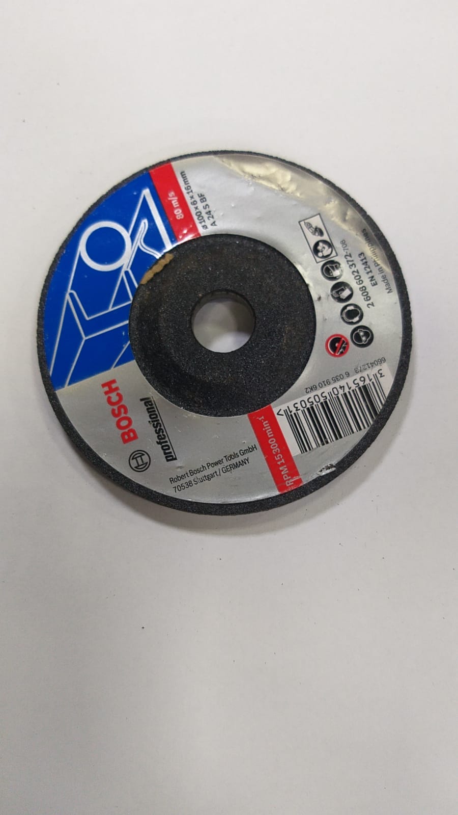 BOSCH 100 mm Grinding Wheels A 24 S BF 6 mm 15300 rpm 16 mm_1