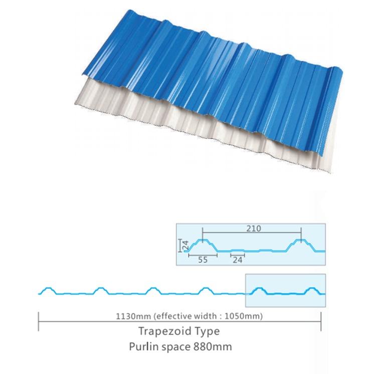 ROOF SENSE Trapezoidal UPVC Roofing Sheet ASA Coated_2