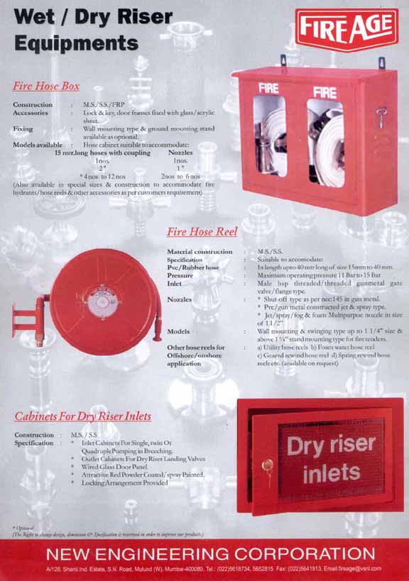 FIREAGE FRP Double Door Fire Hose Cabinet 750 x 600 x 250 mm 15 m_1