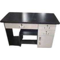 VIBGIYOR Computer Office Tables Black, White Pre Laminated Particle Wood_0