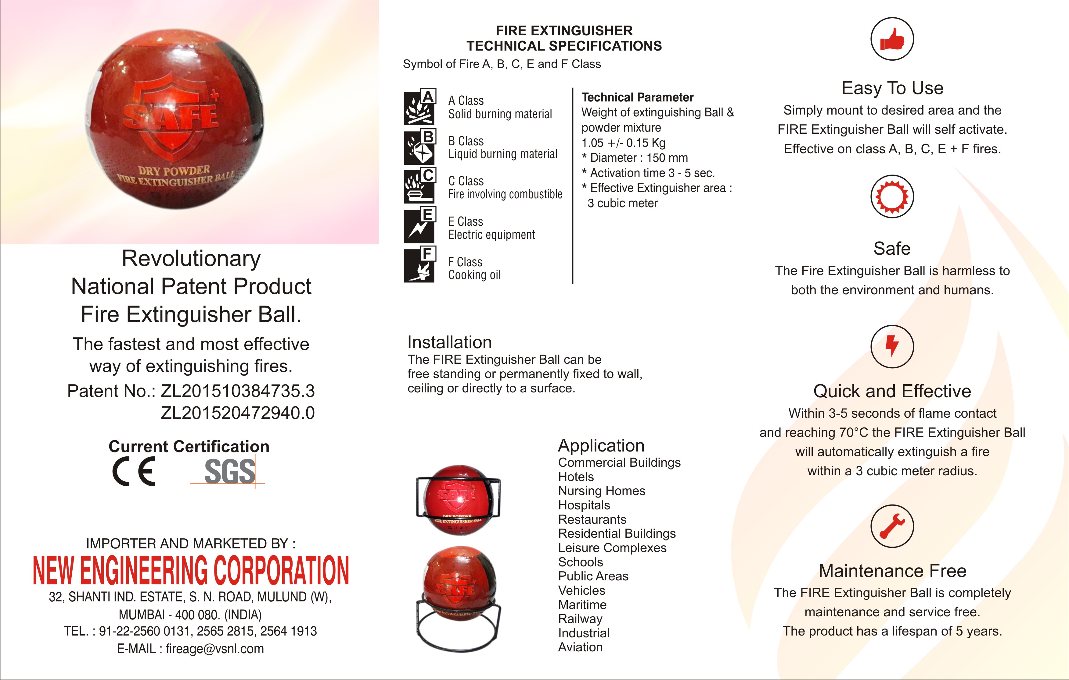 SAFE+ 1 kg Dry Chemical Powder Fire Extinguishers_1