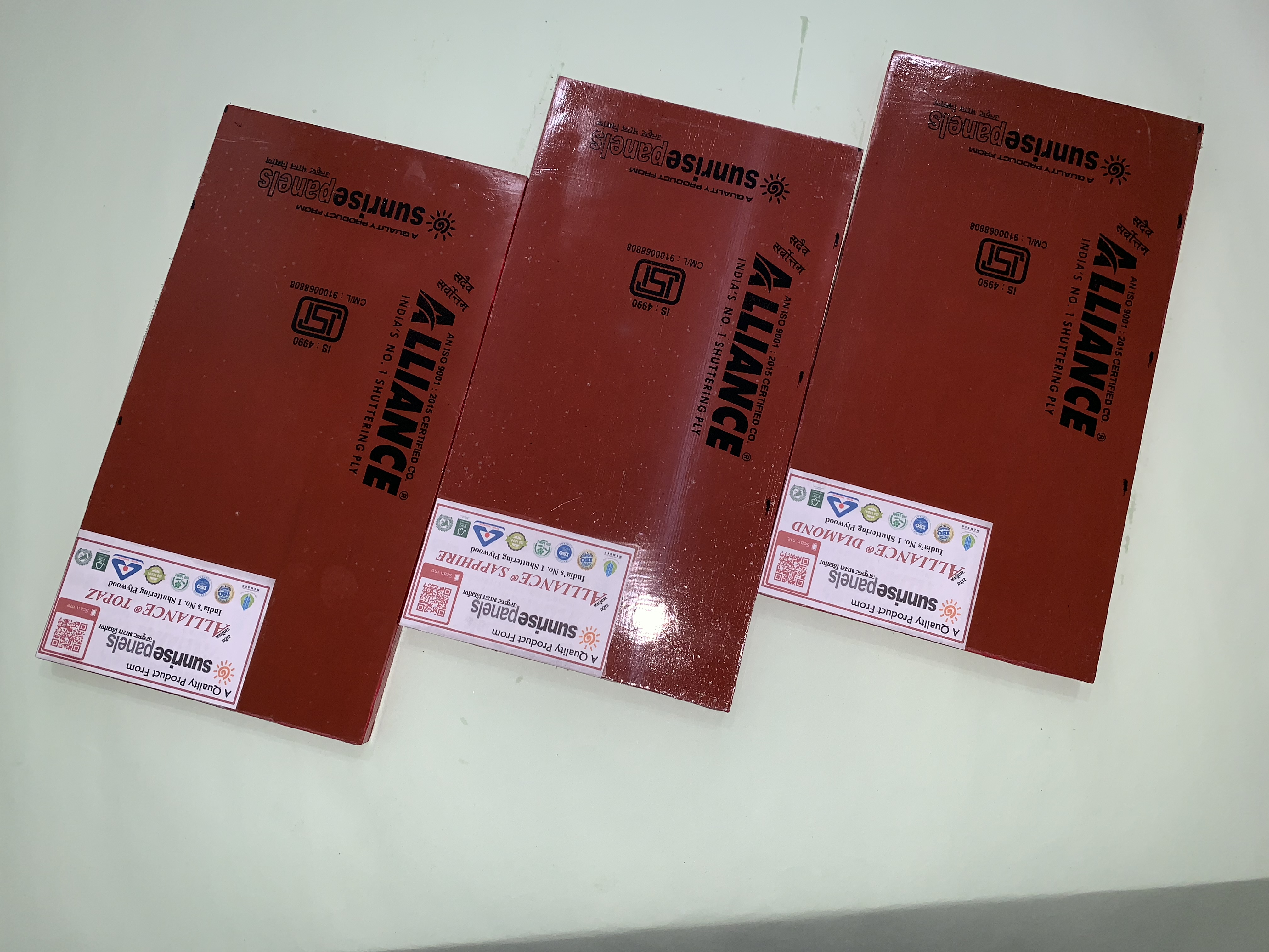 ALLIANCE 12 mm Film Faced Densified Shuttering Plywood 2440 x 1220 mm IS 4990:2011_1