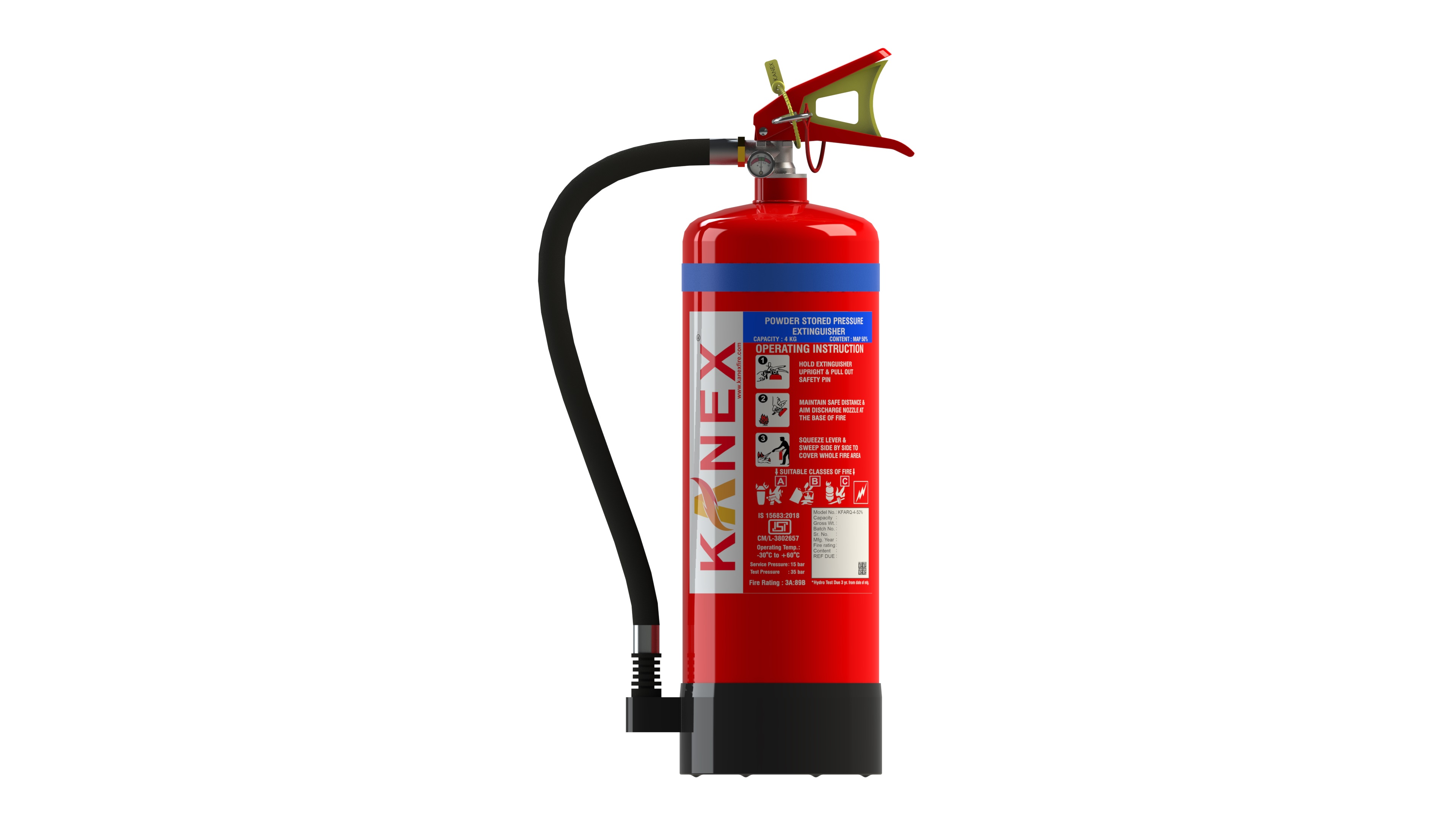 Buy Kanex 4 Kg Dry Powder Fire Extinguishers Online At Best Rates In India Landt Sufin