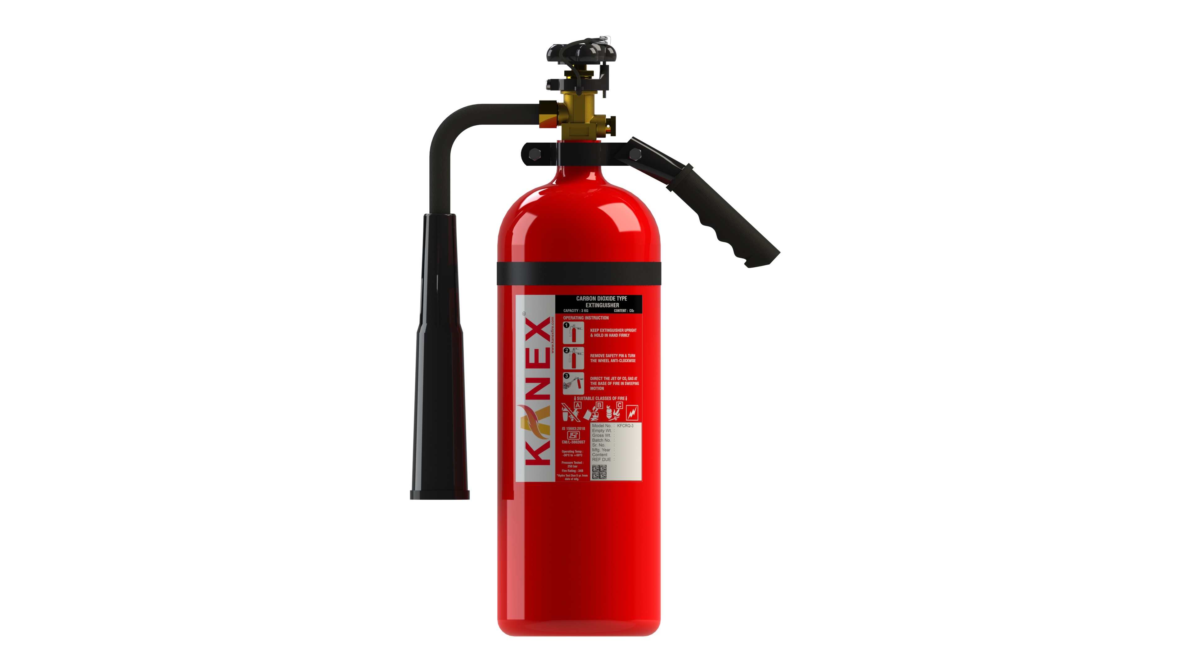 Buy KANEX 3 kg CO2 (Black) Fire Extinguishers online at best rates in India