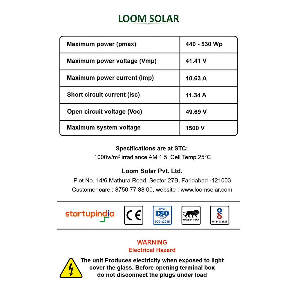 LOOM SOLAR 440 W Solar Panel_4