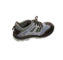 AXIS AX 1110 Leather Steel Toe Safety Shoes Black and Grey_0