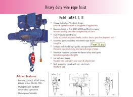 INDEF 1 - 3 ton Both Electric Hoist 3.3 - 5 m/min WRH N_2