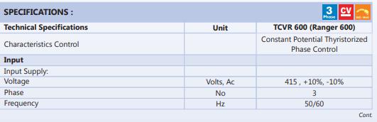 Ador MIG Welding Machine RANGER 600 415 V 31.7 kVA_1