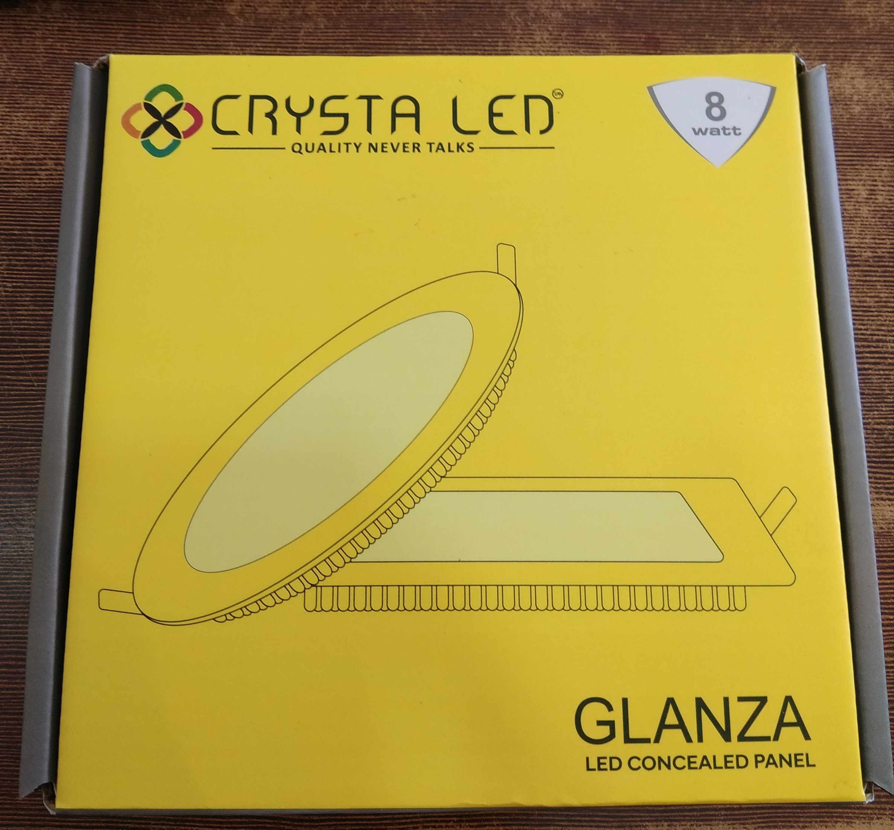 Crysta 9 W Square Cool White 105 x 105 mm LED Panel Lights Recessed Mounted_4