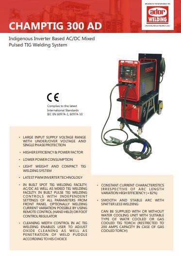 Ador TIG Welding Machine Champtig 300 AD 7.5 kVA_1