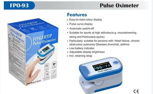 Fingertip Pulse Oximeter FPO-93 Blue and White_1