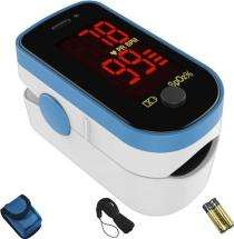 Choicemmed Fingertip Pulse Oximeter Blue and White_0