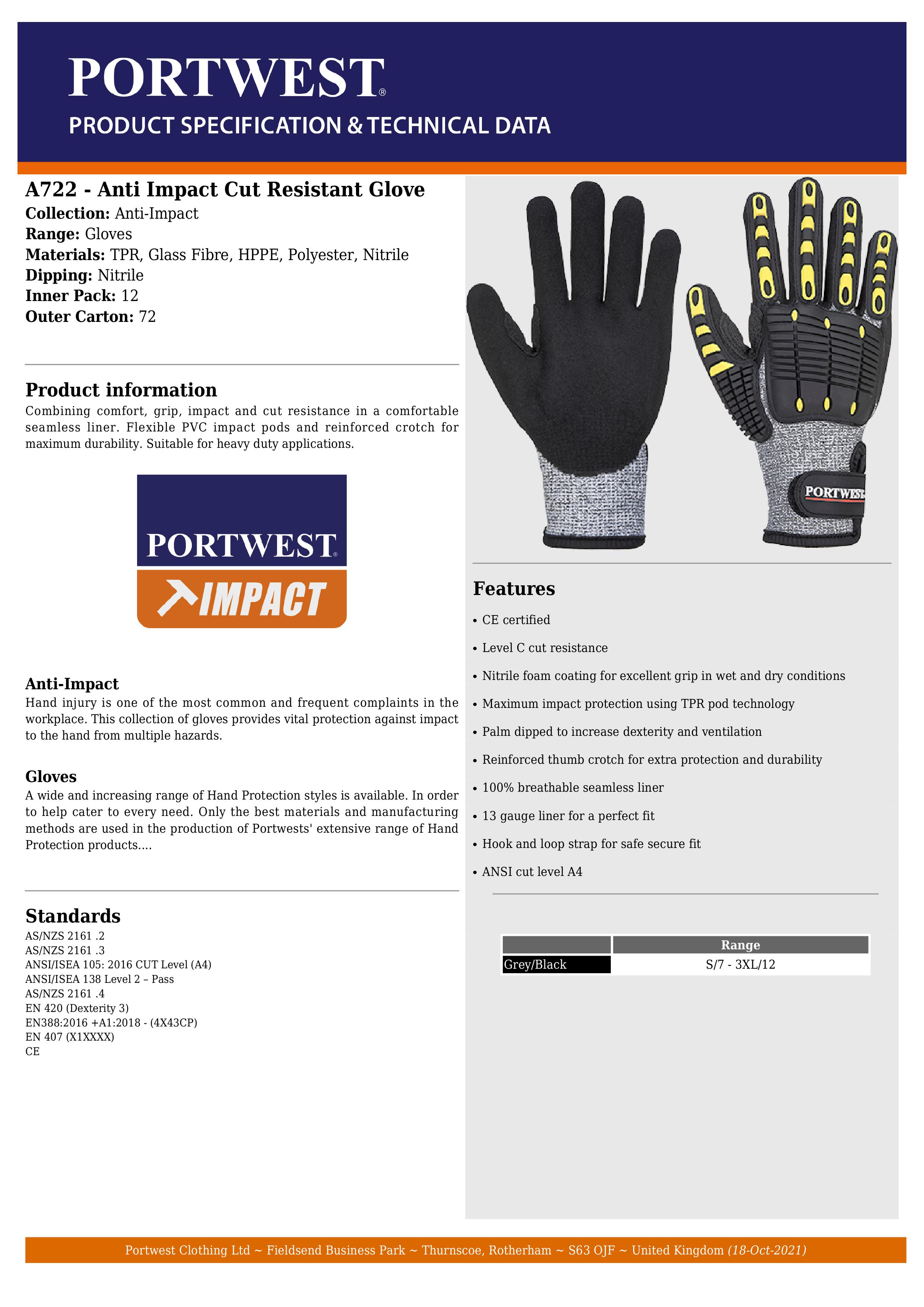Portwest Nitrile Hand Glove L Heavy Duty Work_1