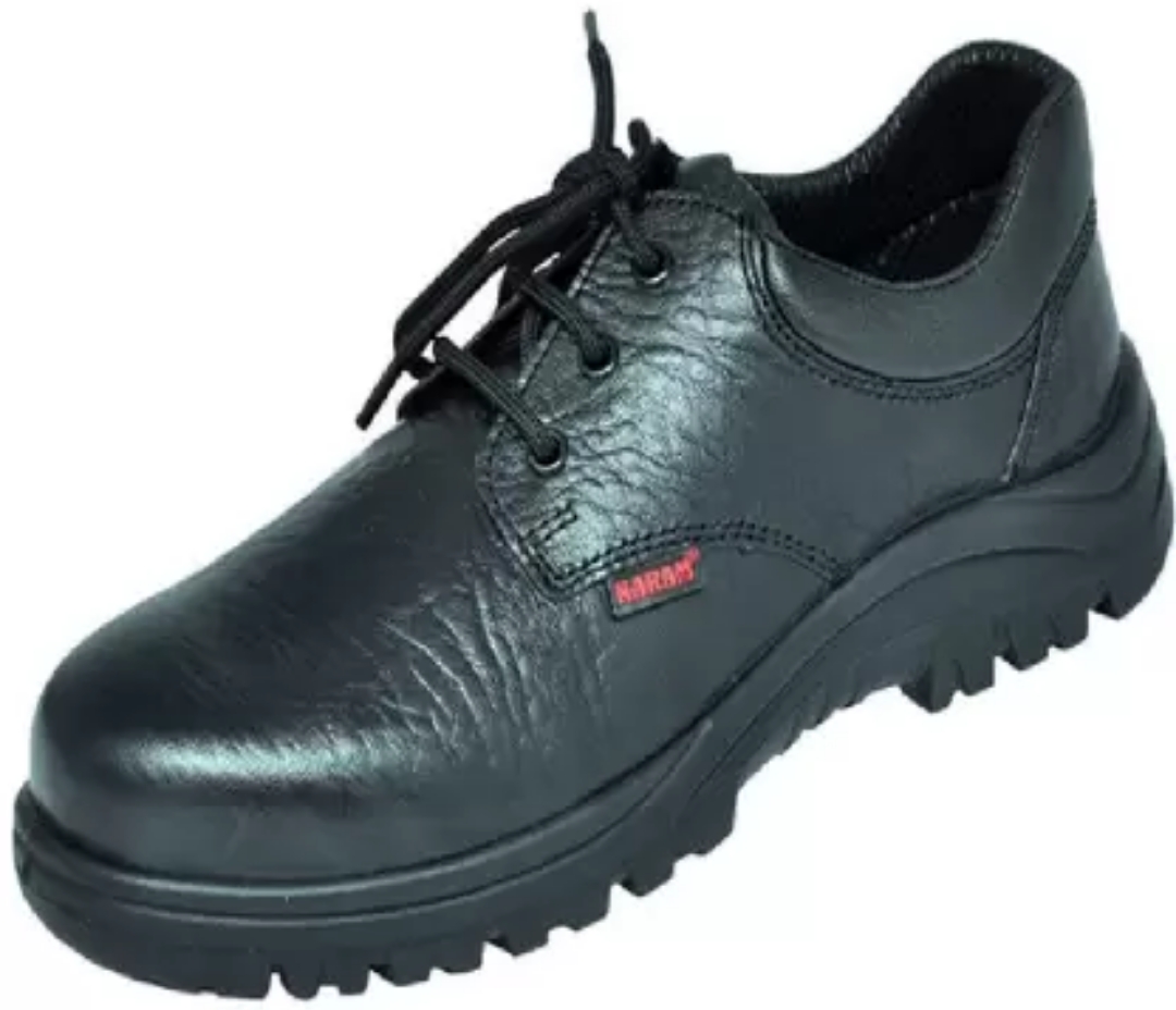 Karam Real Leather Steel Toe Safety Shoes Black_1