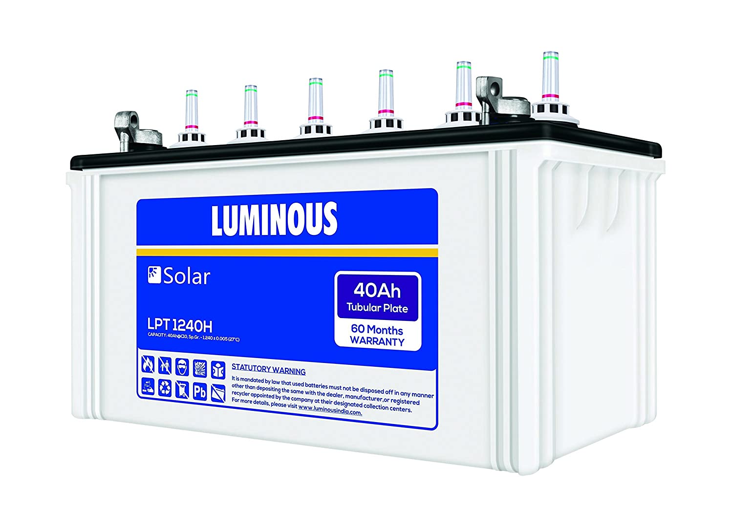 LUMINOUS LPT1240H Sealed 12 V 40 Ah Lead Acid Batteries_2