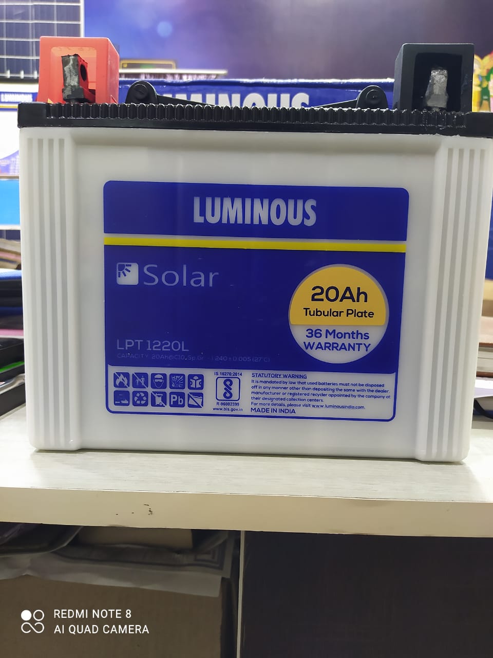 LUMINOUS LPT1220L Sealed 12 V 20 Ah Lead Acid Batteries_2