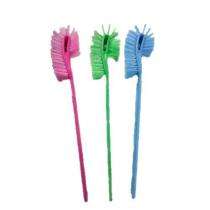 Plastic Double Sided Toilet Cleaning Brush Plastic Handle Blue_0