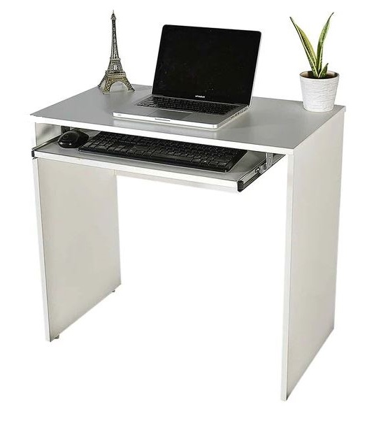 KOFS Computer Office Tables White Pre Laminated Particle Wood_2