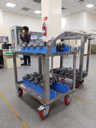 3000 kg Stainless Steel, Mild Steel Hand Pallet Trolley 1150 x 550 mm_0