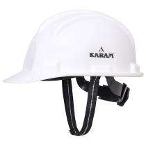 Karam HDPE White Ratchet Safety Helmets_0