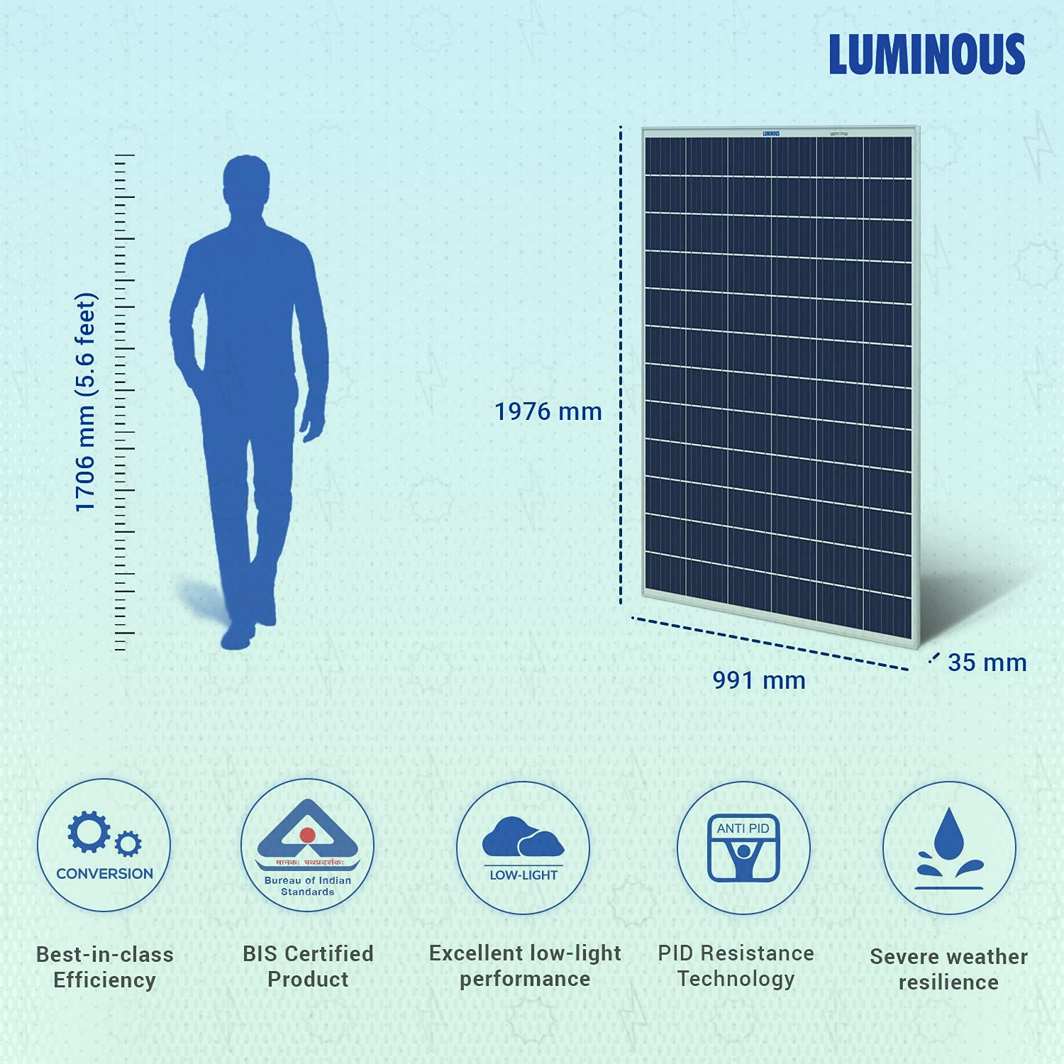 LUMINOUS 330 W Solar Panel_2