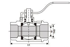 20 mm Manual Stainless Steel Ball Valves Threaded Regular Design_1
