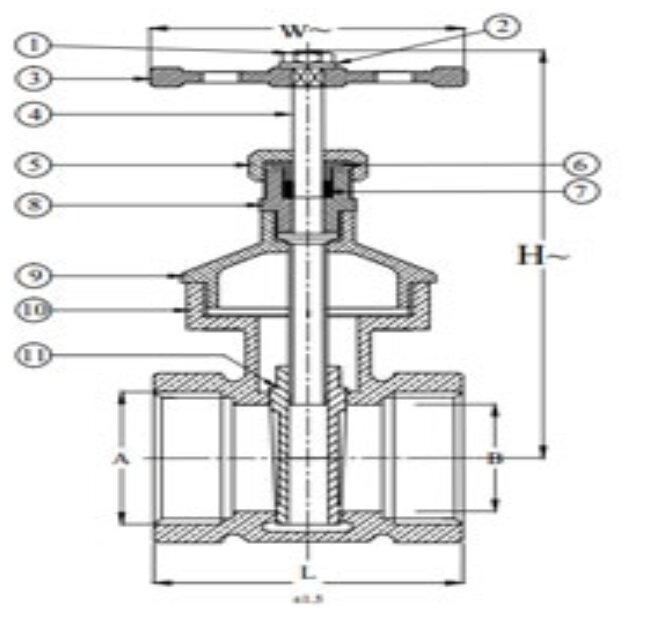 Bronze Gate Valves Q-51 100 mm_1